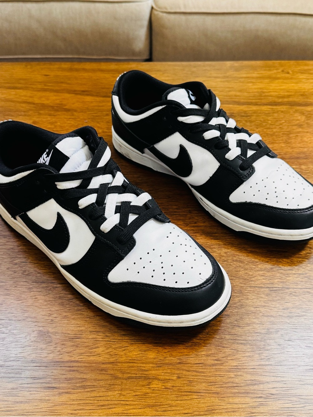 Nike Dunk Low Retro Panda Black White Sneakers Men’s Size 9